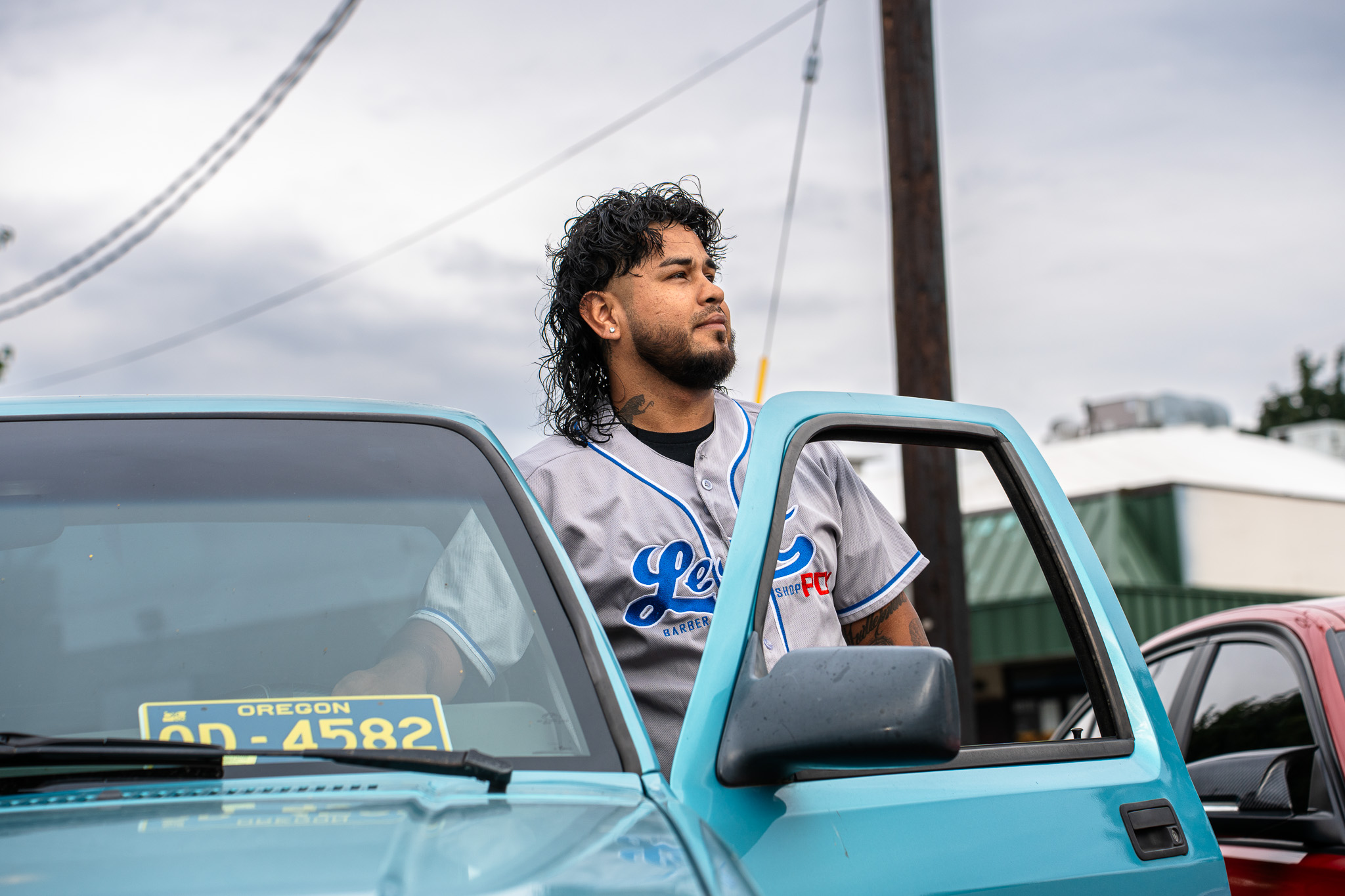Portrait with a vintage car